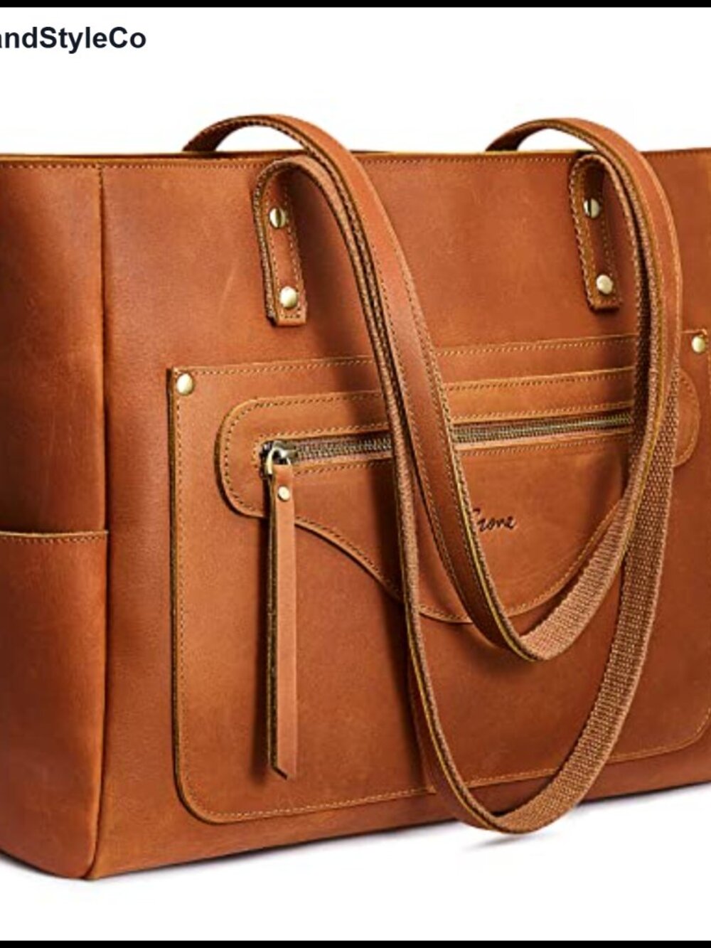 Large Leather Tote Bag for Women Laptop Shoulder Purse Crossbody Handbag